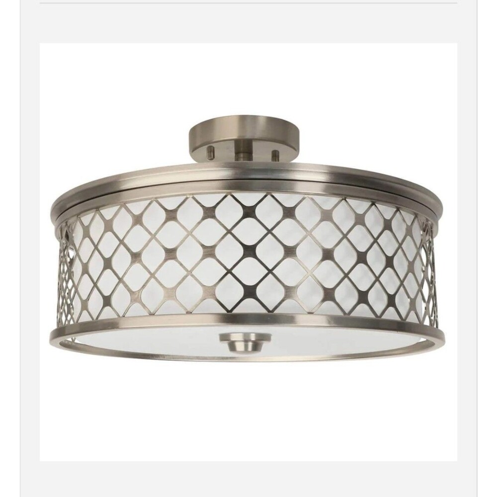 LED Feit Electric Ceiling Light Fixture Adjustable Mount 9” Drop 15” Wide NIP